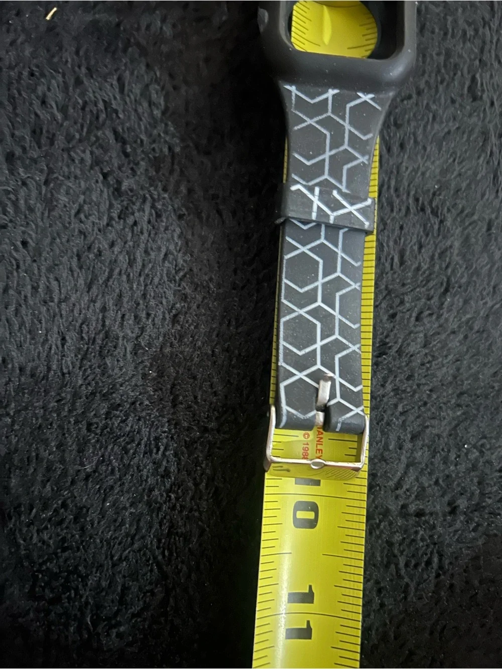 Black Geometric Silicone Smartwatch Band with Protective Case